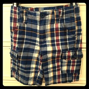Toddler boy plaid cargo shorts